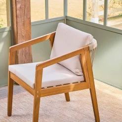 Acaciahouten tuinstoelen met touwen (Set van 2)