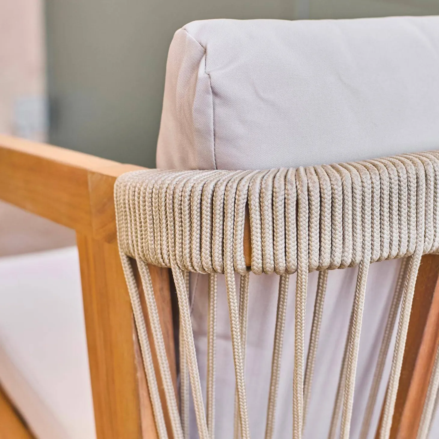 Acaciahouten tuinstoelen met touwen (Set van 2)