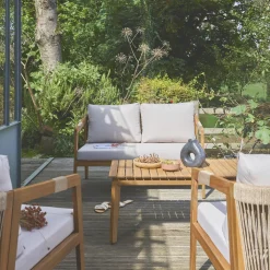 Acacia tuinset voor 4 personen met touwen