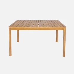 Acacia tuintafel met afgeronde hoeken, 6 plaatsen