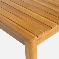 Acacia tuintafel met afgeronde hoeken, 6 plaatsen
