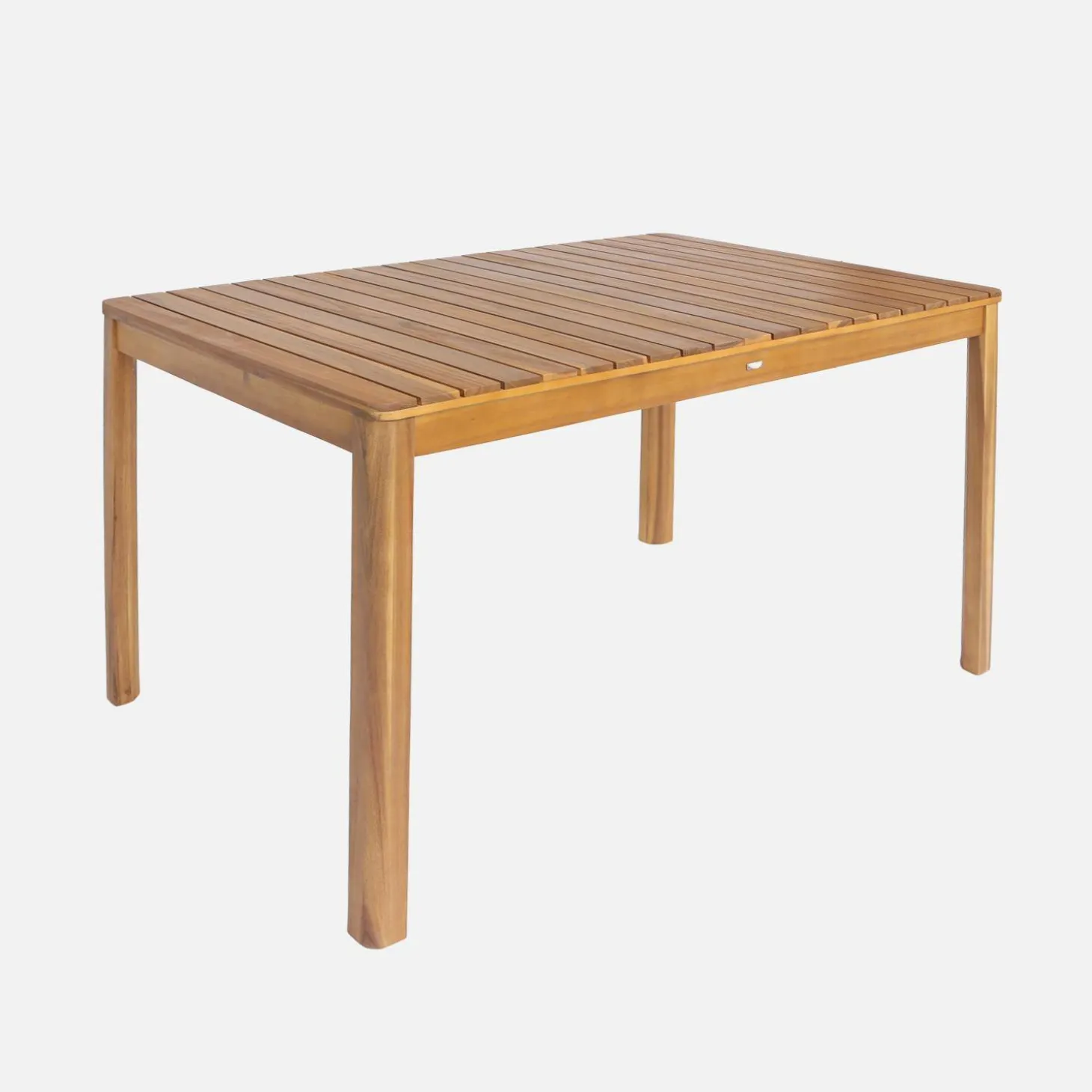 Acacia tuintafel met afgeronde hoeken, 6 plaatsen