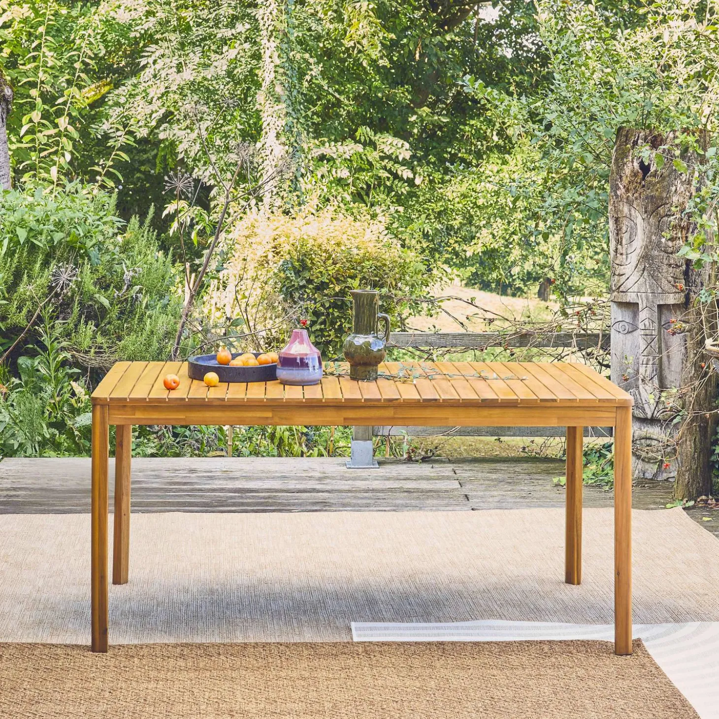 Acacia tuintafel met afgeronde hoeken, 8 personen
