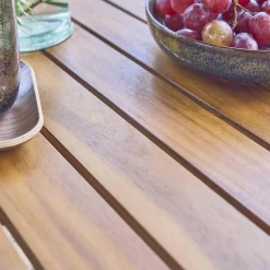 Acacia tuintafel met afgeronde hoeken, 6 plaatsen