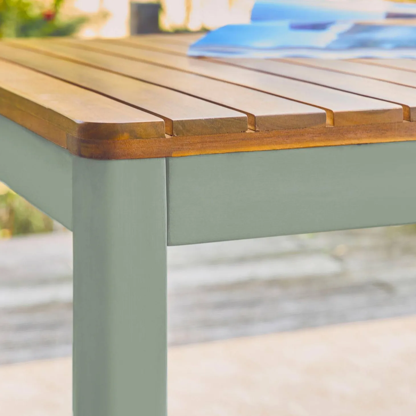 Acacia tuintafel met afgeronde hoeken, 8 personen