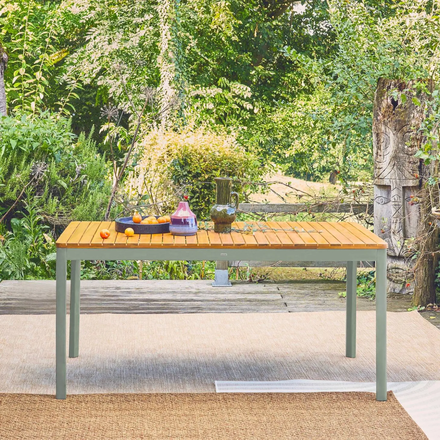 Acacia tuintafel met afgeronde hoeken, 8 personen