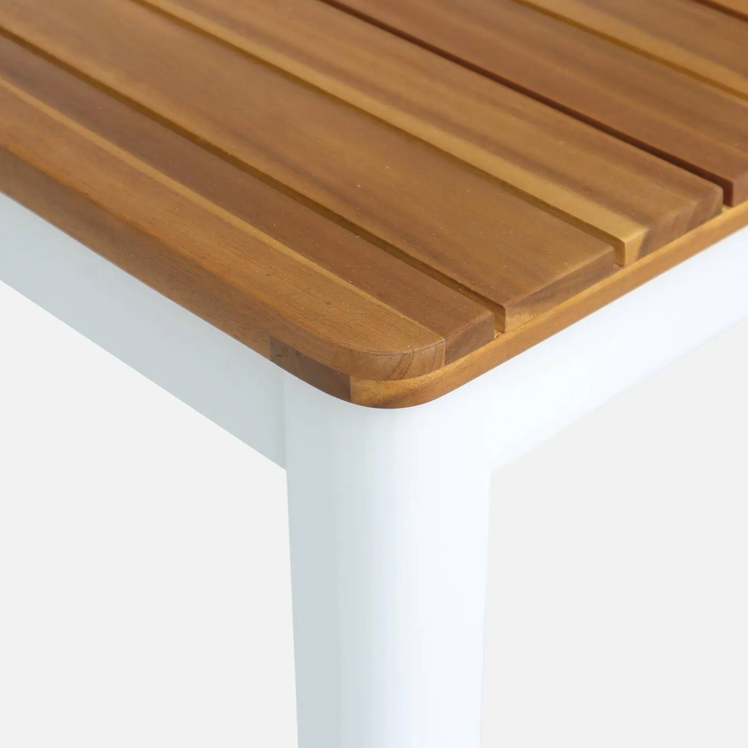 Acacia tuintafel met afgeronde hoeken, 8 personen