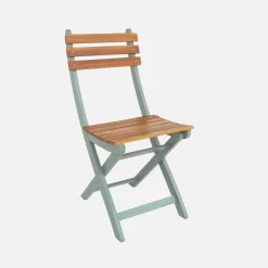 Acacia tuintafel met ronde hoeken, 6 stoelen