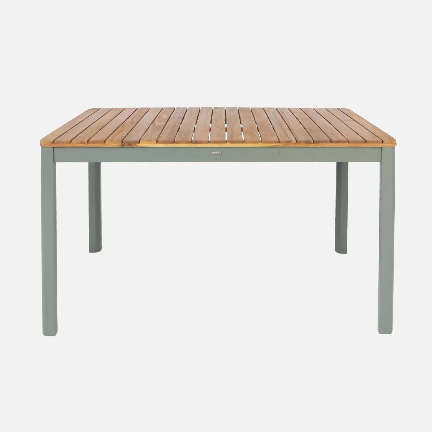 Acacia tuintafel met ronde hoeken, 6 stoelen