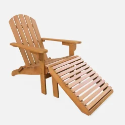 Adirondack tuinstoel met voetenbank