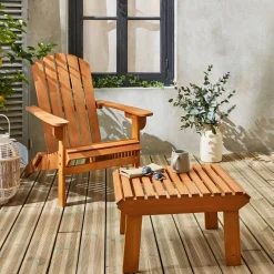 Adirondack tuinstoel met voetenbank