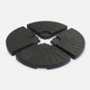 Afgeronde vulbare tegels voor parasol 48x48cm (set van 4)
