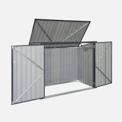 Afvalhok gegalvaniseerd staal, L173xB101xH 131-190 cm (1,75m2)
