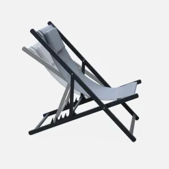 Aluminium ligstoel met meerdere posities (set van 2)