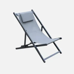 Aluminium ligstoel met meerdere posities (set van 2)