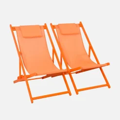 Aluminium ligstoel met meerdere posities (set van 2)