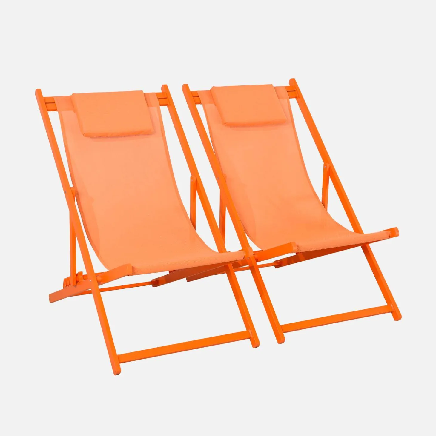 Aluminium ligstoel met meerdere posities (set van 2)