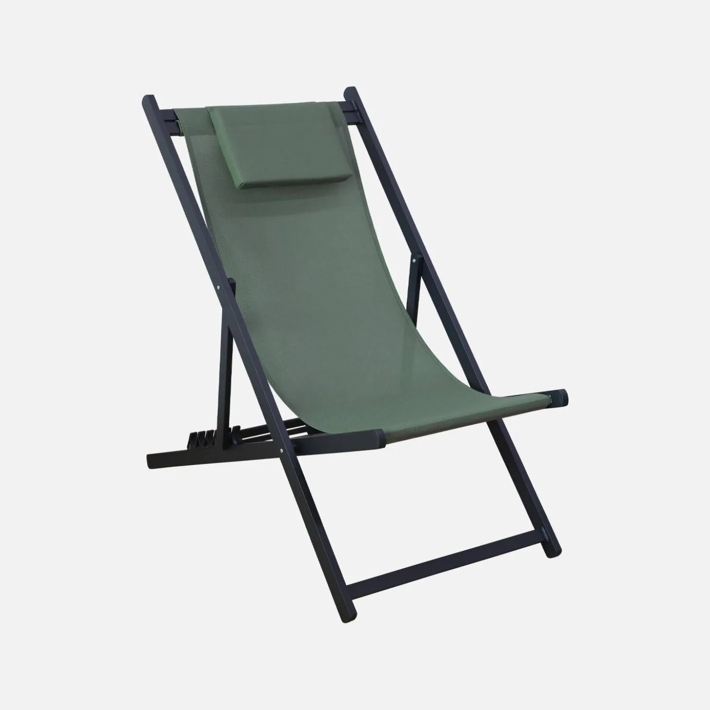 Aluminium ligstoel met meerdere posities (set van 2)