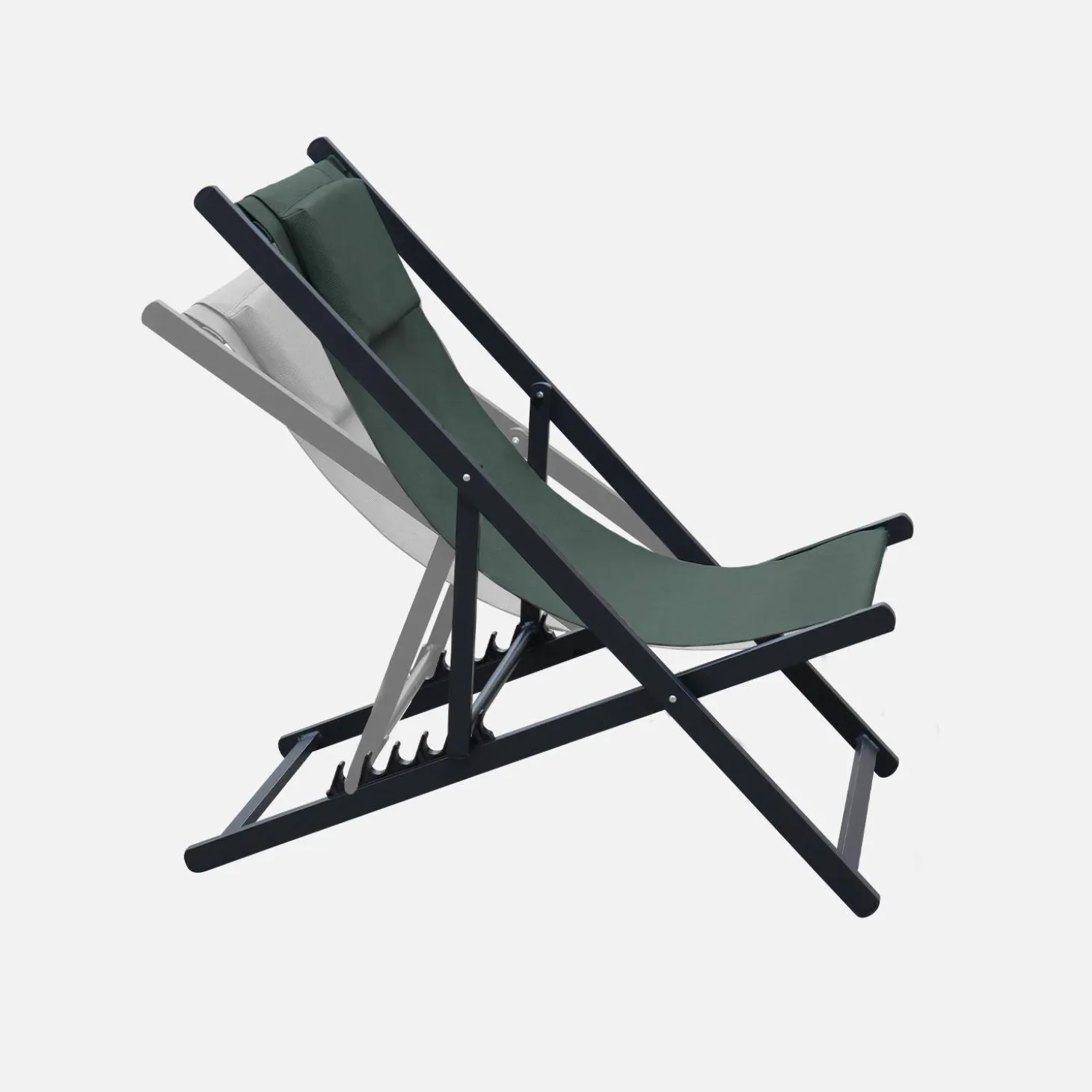 Aluminium ligstoel met meerdere posities (set van 2)