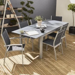 Aluminium tuinset 6 plaatsen