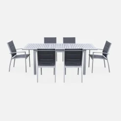 Aluminium tuinset 6 plaatsen