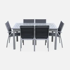 Aluminium tuinset 6 plaatsen