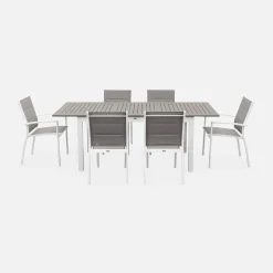 Aluminium tuinset 6 plaatsen