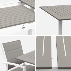 Aluminium tuinset 6 plaatsen