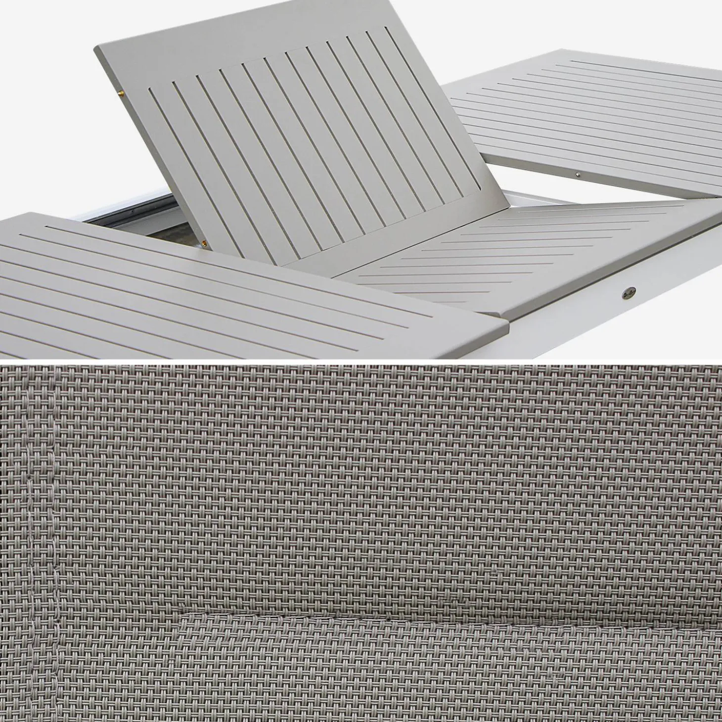 Aluminium tuinset 8 plaatsen, uitschuifbaar