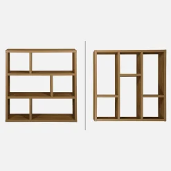 Asymmetrische vakkenkast 2x3 met 6 vakken