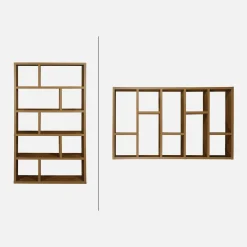 Asymmetrische vakkenkast 2x5 met 10 vakken