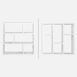 Asymmetrische vakkenkast 2x3 met 6 vakken