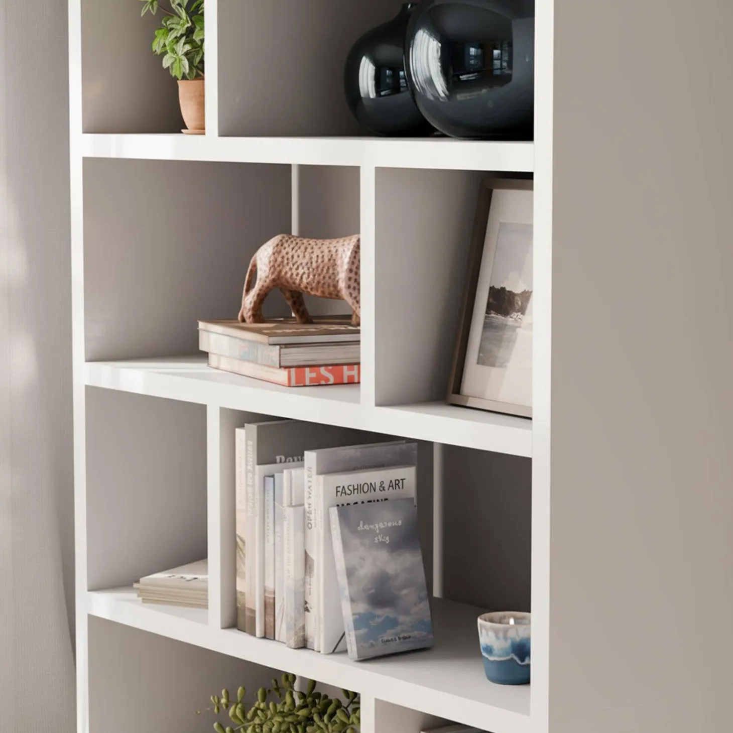 Asymmetrische vakkenkast 2x5 met 10 vakken