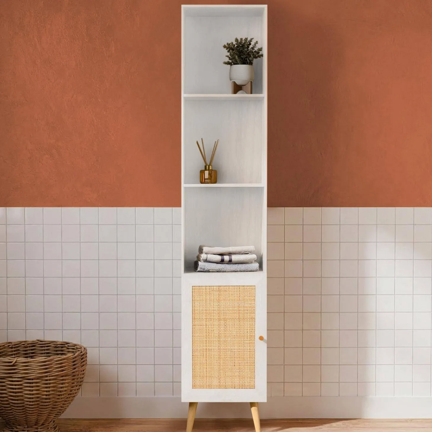 Badkamer opbergmeubel, Bohème, B 35 x D 25 x H 167cm