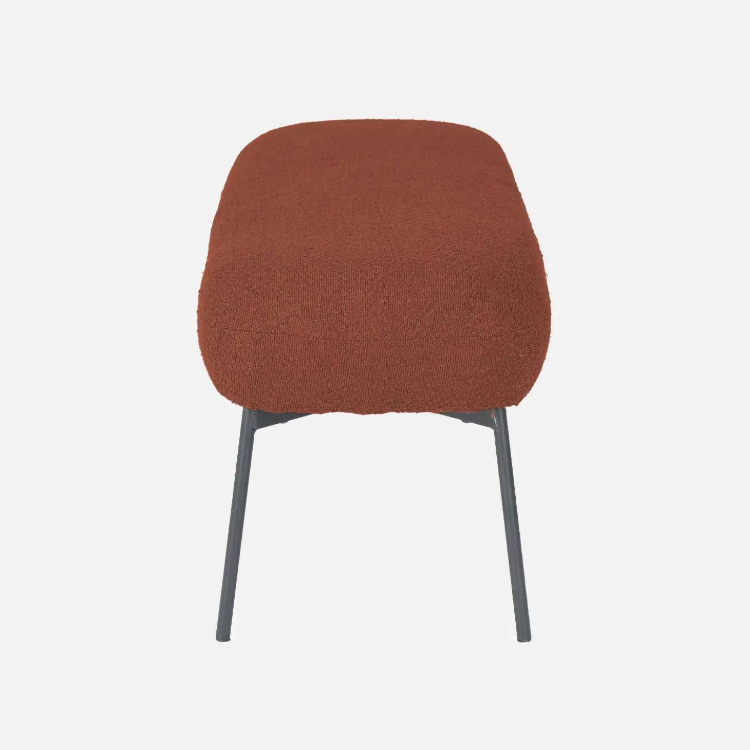 Bank, bed einde met bouclébekleding, B120 x D42,5 x H43,5cm