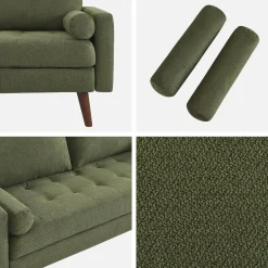 Bank 3 zitplaatsen chenille bekleding