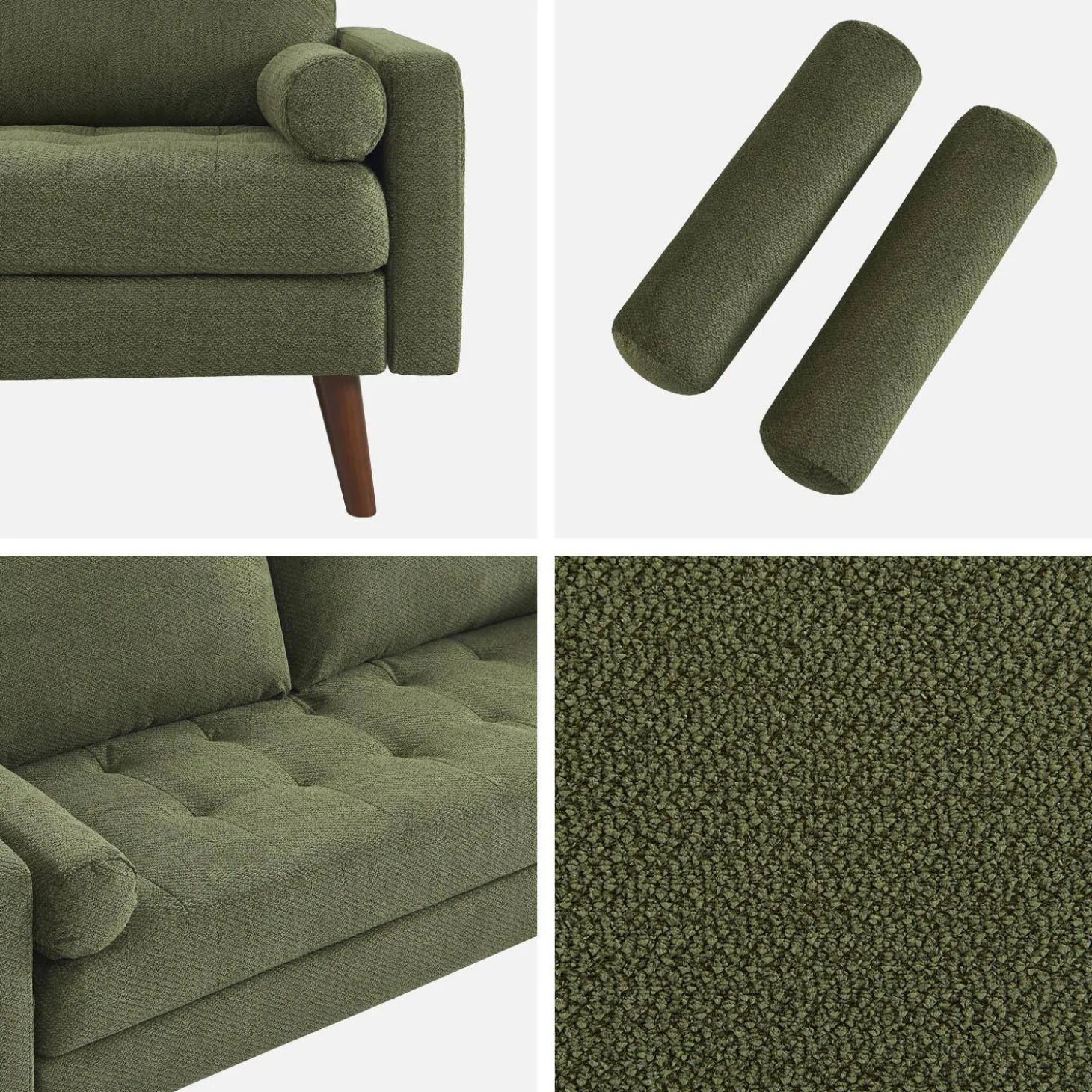 Bank 3 zitplaatsen chenille bekleding