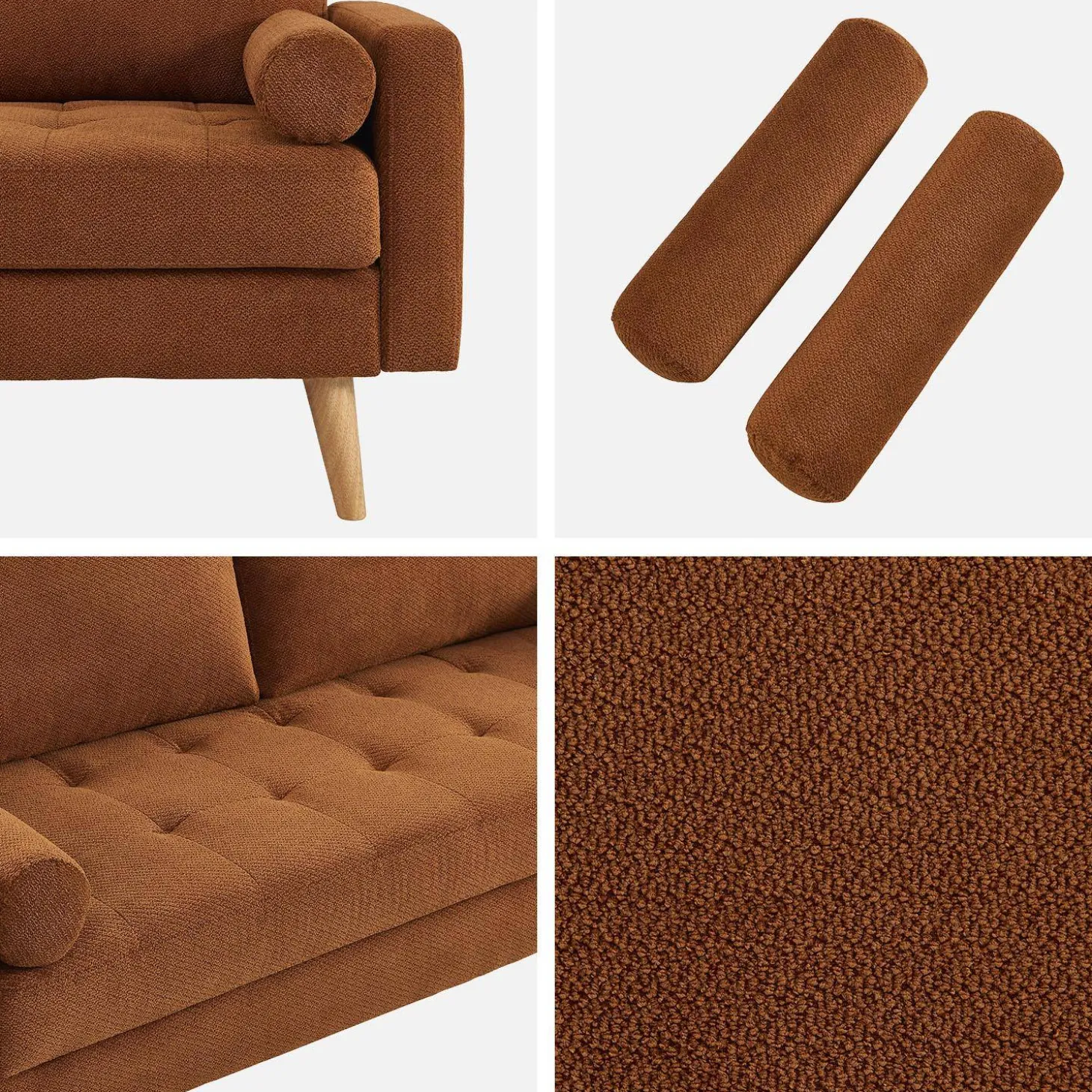 Bank 3 zitplaatsen chenille bekleding