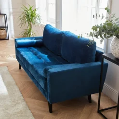 Bank 3 zitplaatsen velours bekleding