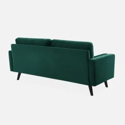 Bank 3 zitplaatsen velours bekleding
