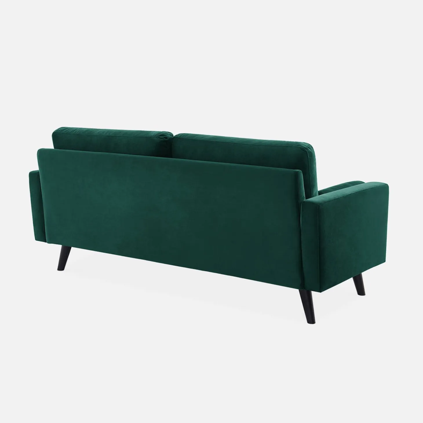Bank 3 zitplaatsen velours bekleding