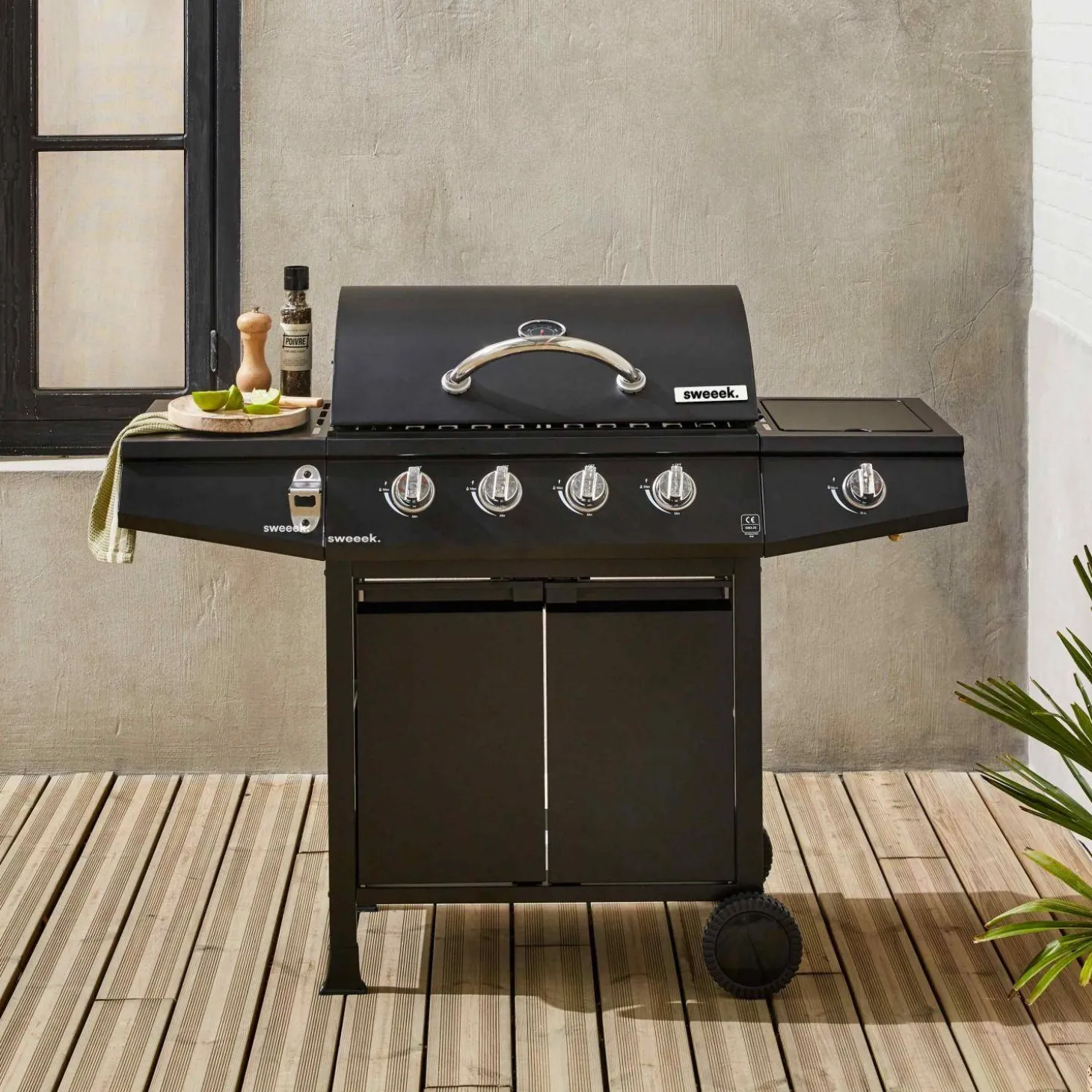 Barbecue op gas, 5 branders