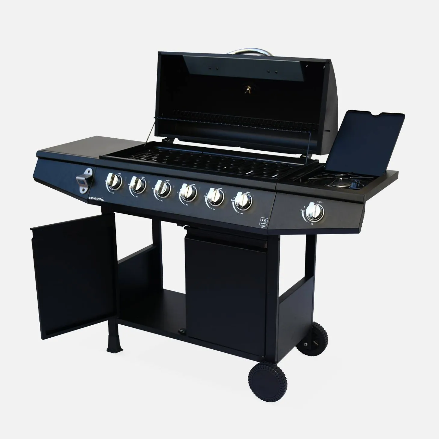 Barbecue op gas, 7 branders