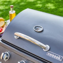 Barbecue op gas, 3 branders + 1 zijbrander