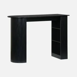 Bartafel, hoge keukentafel van houtdecor met opbergruimte
