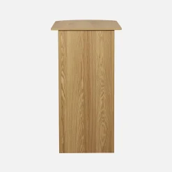 Bartafel, hoge keukentafel van houtdecor met opbergruimte