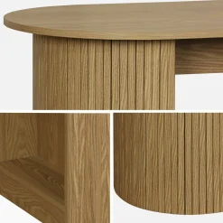 Bartafel, hoge keukentafel van houtdecor met opbergruimte