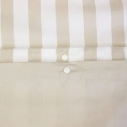 Beddengoed met beige strepen microvezel omkeerbaar