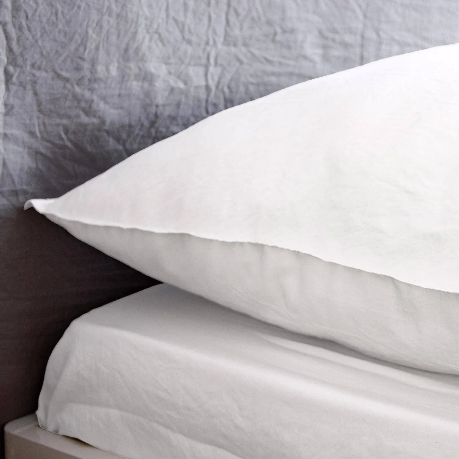 Beddengoedset in wit microvezel, voor 2-persoonsbed met 2 kussenslopen