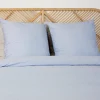Beddengoedset met blauwe strepen microvezel